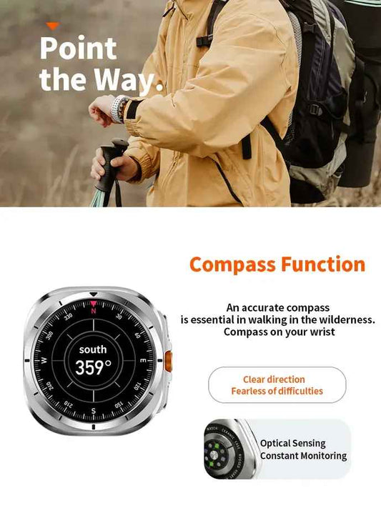 2025 Galaxy Watch 7 Ultra 47mm Smart Watch Bluetooth Call Men GPS NFC 47mm AMOLED Fitness Tracker Health Smartwatch For Samsung