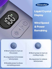 KINSCOTER Portable Handheld Turbo Fan 100 Wind Speeds Adjustable Mini Personal Fan Battery Operated Electric Eyelash Fan