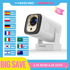 Magcubic HY310 Android 11 Projector 4K Native 1080P Auto Focus Native 330ANSI Dual Wifi BT5.4 Air Mouse Voice Home Outdoor Movie