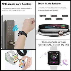 New GPS Smart Watch Men For Apple Watch 9 Series Always On Display Body Temperature BT Call NFC Women Smartwatch For IOS Android
