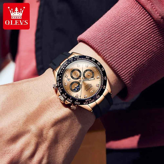 OLEVS Luxury Men Watch Quartz Man Watches Waterproof Luminous Top Brand Watch for Men Date Chronograph Sport Wristwatch