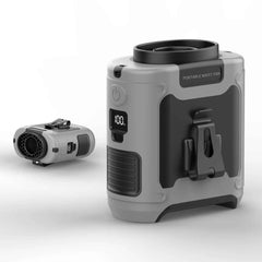 Outdoor Portable Waist Fan Hanging Neck Fan Strong Wind with Power Bank 20000mAh LED Lighting for Sports Courier Outdoor Working