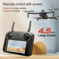 U33/U99 4.5-inch screen controlled drone GPS positioning dual camera brushless motor aircraft laser obstacle avoidance remote