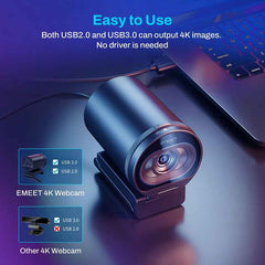 Webcam 4K Streaming Web Camera 1080P 60FPS USB Camera EMEET S600